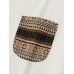 Mens Ethnic Geometric Print Pocket Knitted Short Sleeve Hooded T  Shirts