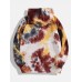 Men Corduroy Tie  dye Hooded Button Pockets Plush Lined Street Hooded Jackets