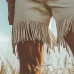 Men's Summer Western Denim Style Fringe Shorts MTA2250D8U