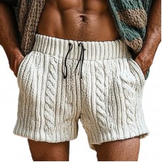 Men's Spring Fashion Solid Color Woven Sports Casual Shorts MTA0351D8P