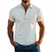 Men's Spring Fashion Retro Western Style Suede Short Sleeve Polo Shirt MTA0203D6K