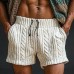 Men's Spring Fashion Solid Color Woven Sports Casual Shorts MTA0351D8P