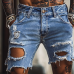 Men's Vintage Distressed Denim Shorts MTA1272F6X