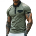 Men's Retro Casual Cotton Colorblock Short Sleeve Polo Shirt MTA2740E7TO